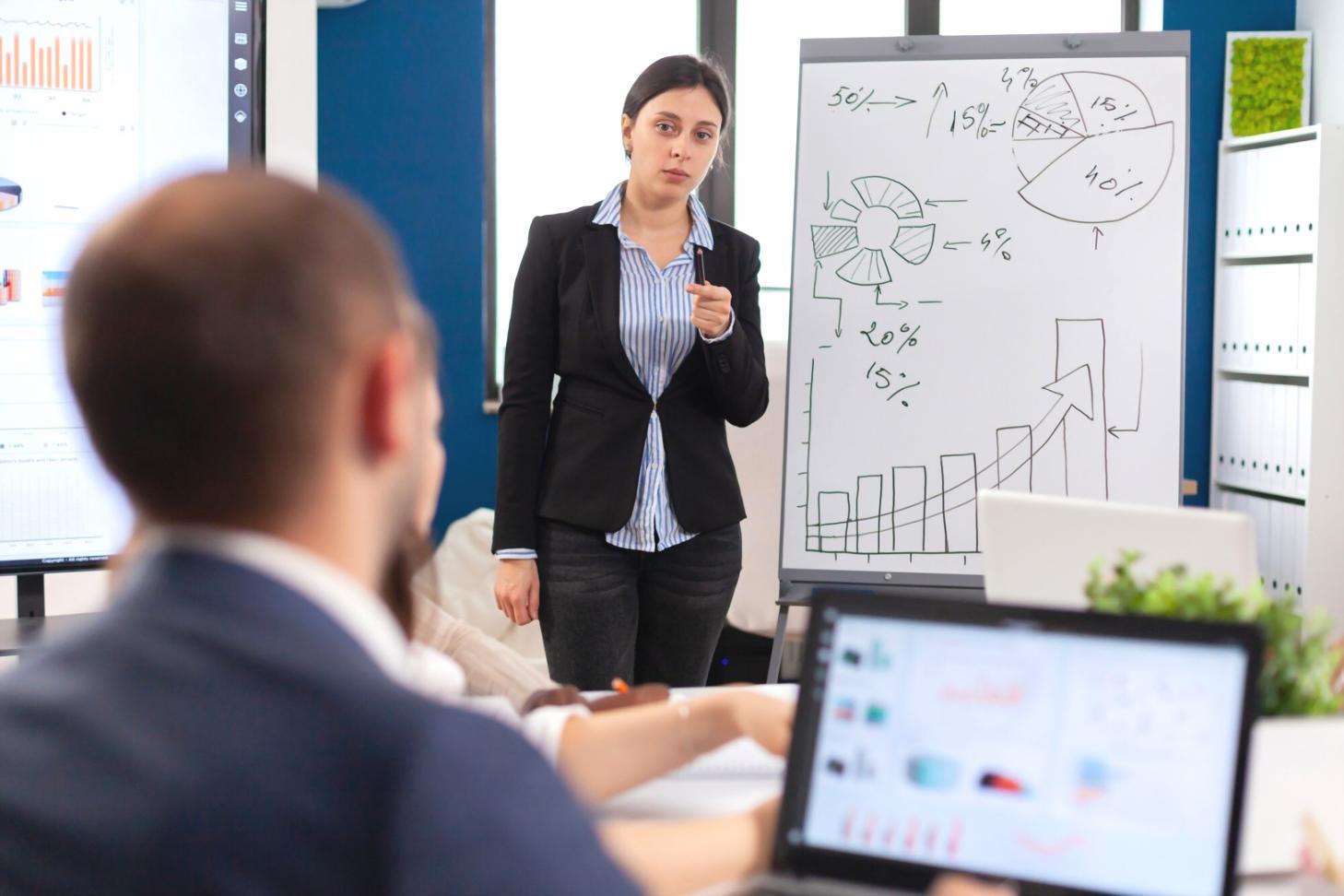 Professional investment consultation meeting with collaborative discussion